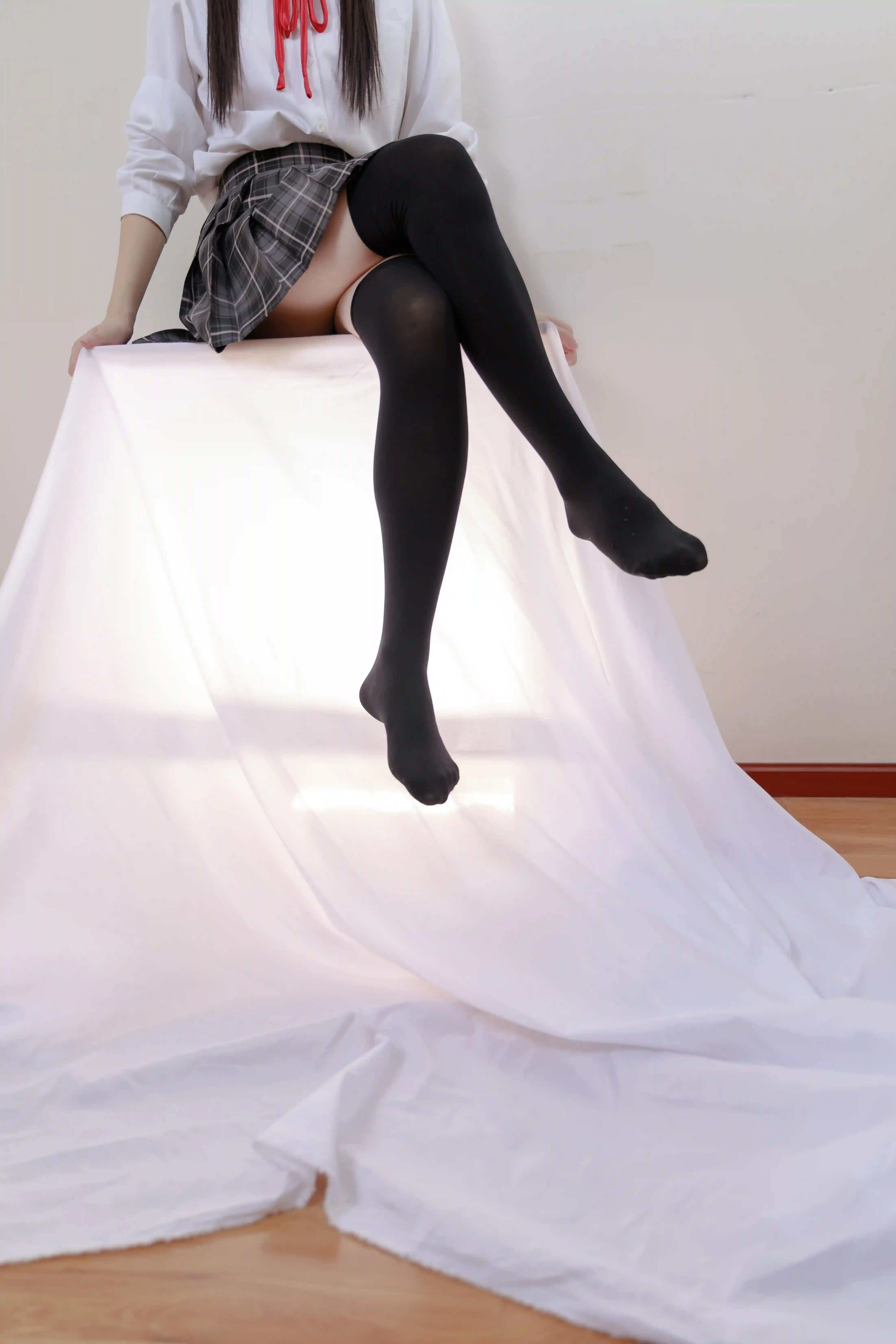 喵写真 R15-008 [91P1V-583M]可爱, 喵写真, 学生装, 美腿, 黑丝