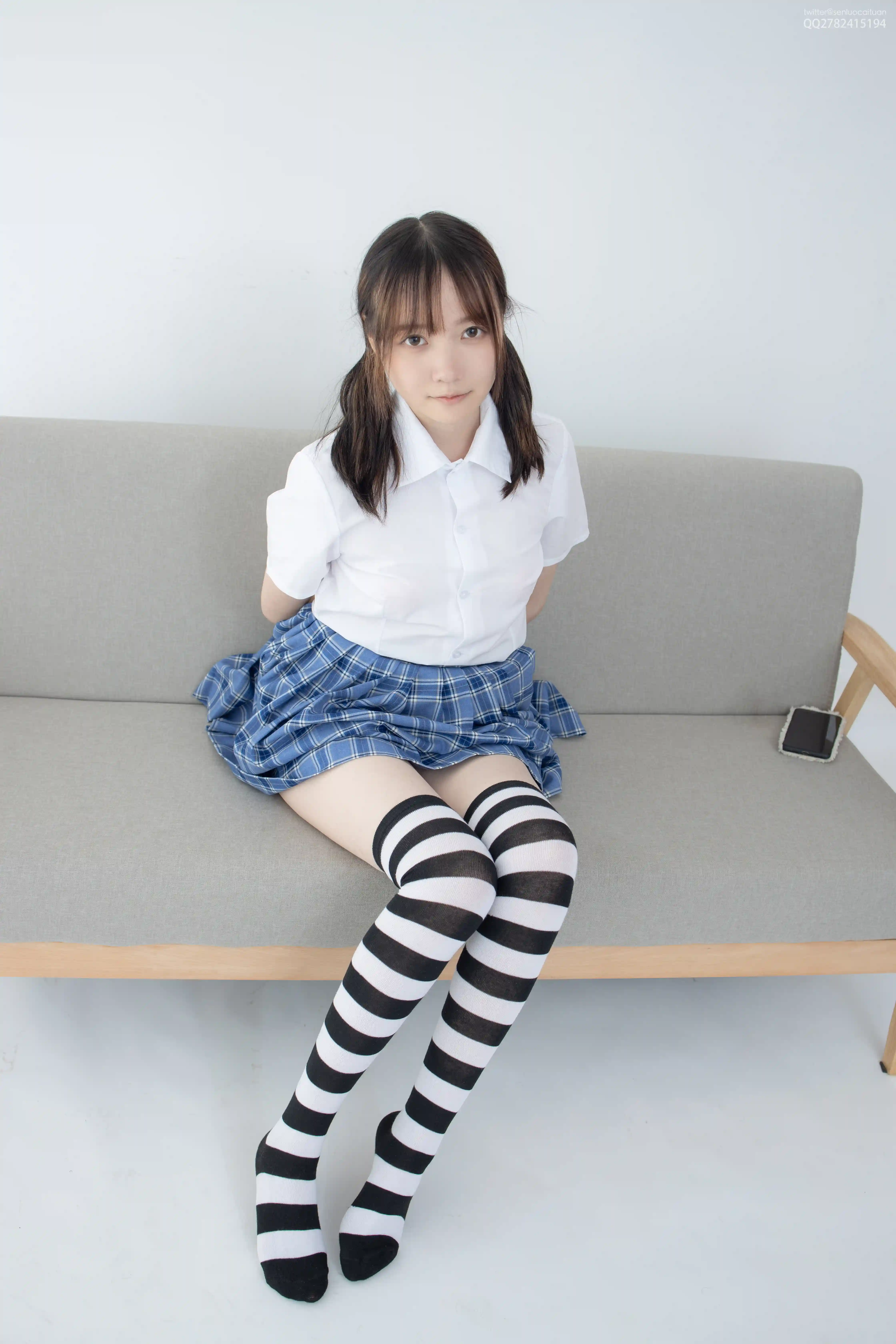 JKFUN-百圆定制 1-4 Aika 黑白高筒 [36P1V-1.52G]Aika, JKFUN, 可爱, 森萝财团, 美腿