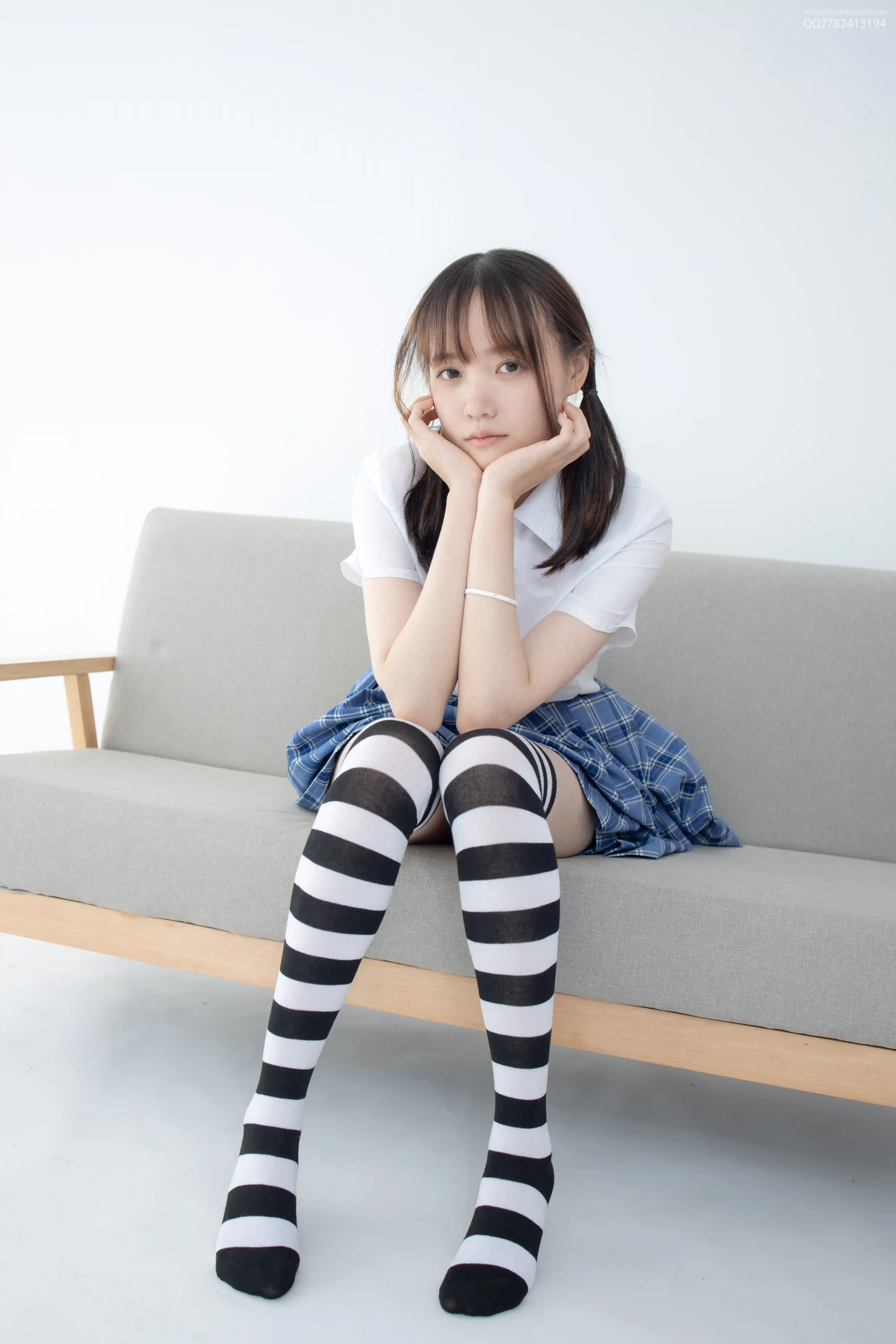 JKFUN-百圆定制 1-4 Aika 黑白高筒 [36P1V-1.52G]Aika, JKFUN, 可爱, 森萝财团, 美腿