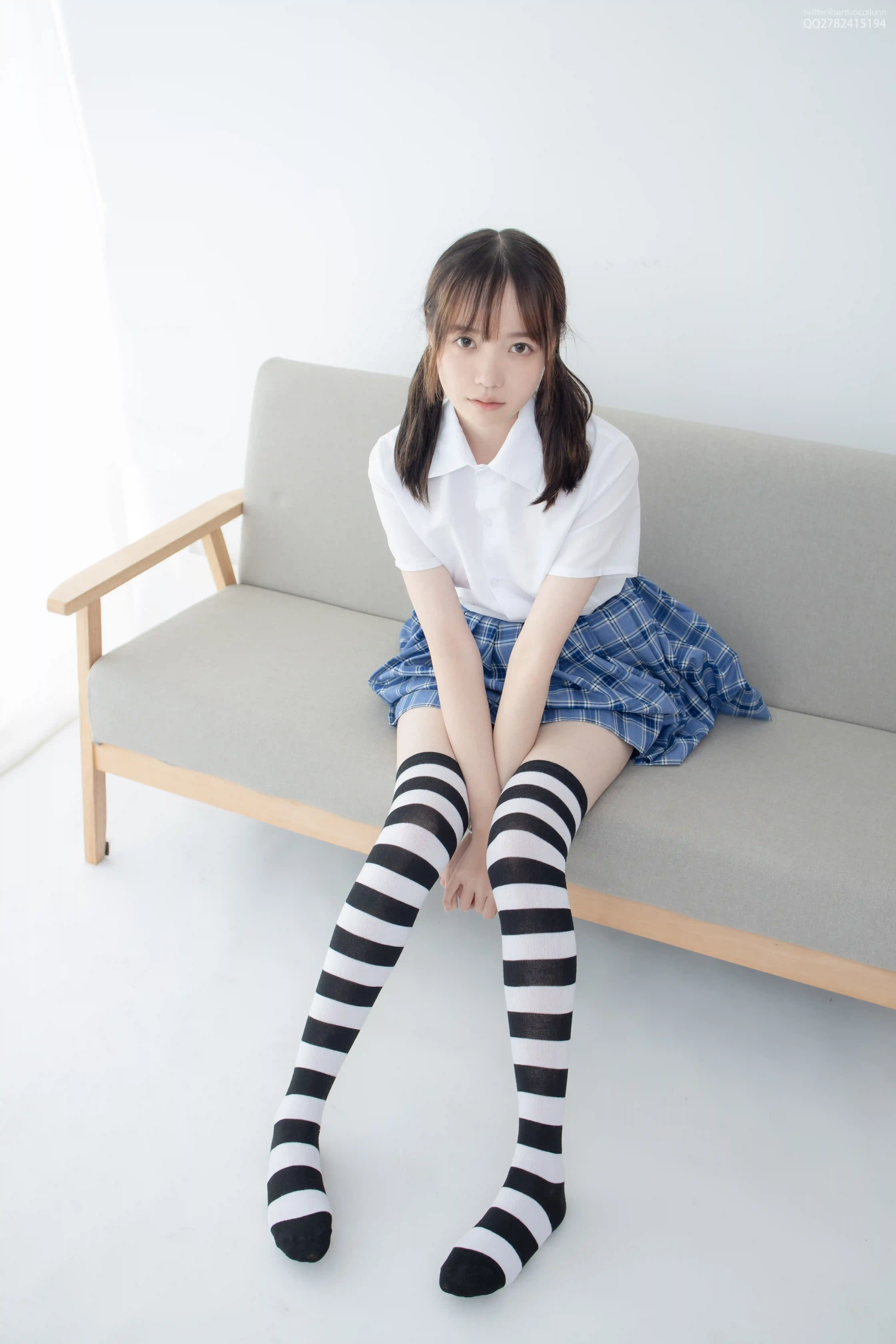 JKFUN-百圆定制 1-4 Aika 黑白高筒 [36P1V-1.52G]Aika, JKFUN, 可爱, 森萝财团, 美腿