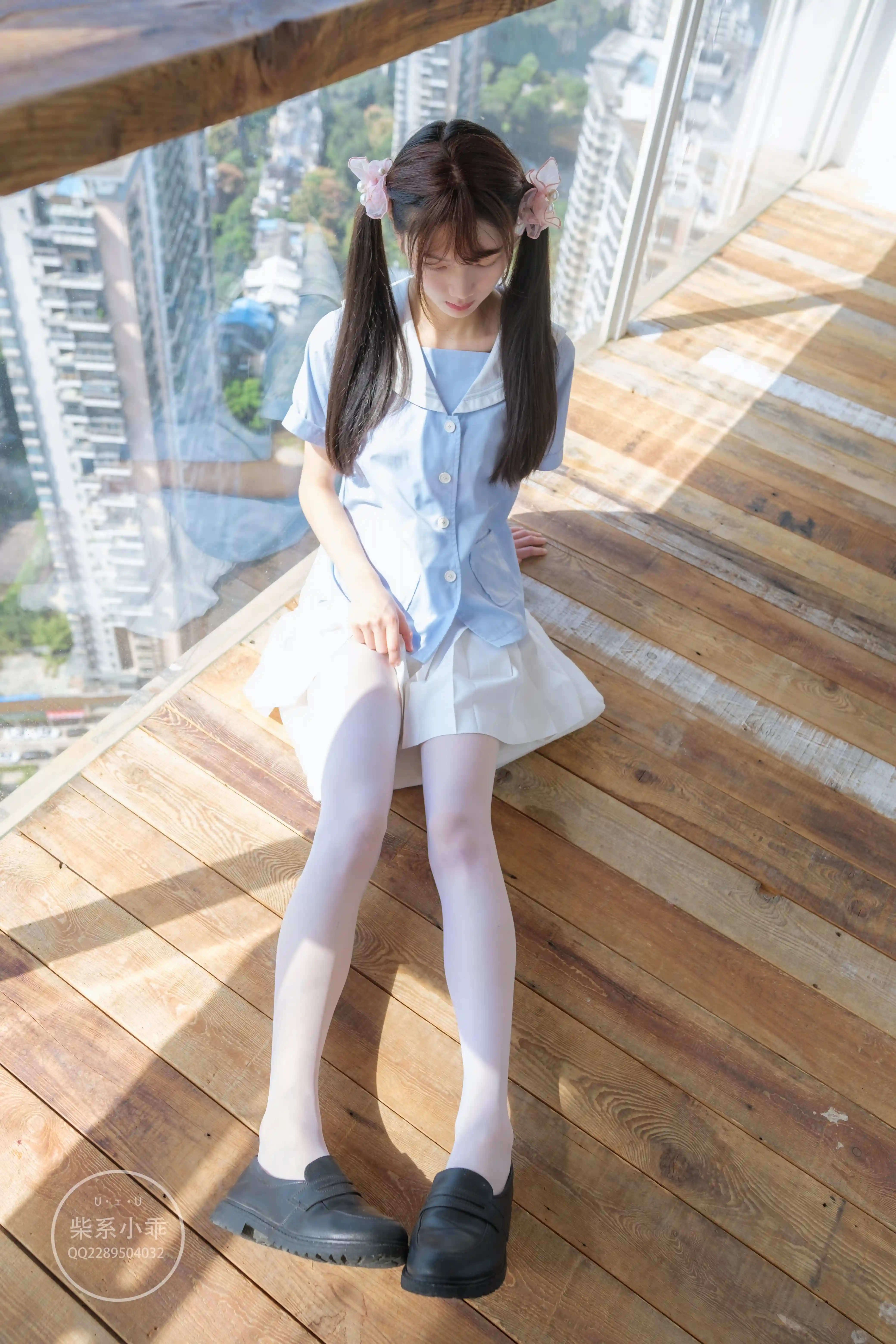稚乖画册 晴空-01 赤西夜夜 白丝双马尾JK制服 [79P-600.9MB]JK, JK制服, 双马尾, 可爱, 晴空, 白丝, 稚乖画册, 美腿, 美足, 赤西夜夜
