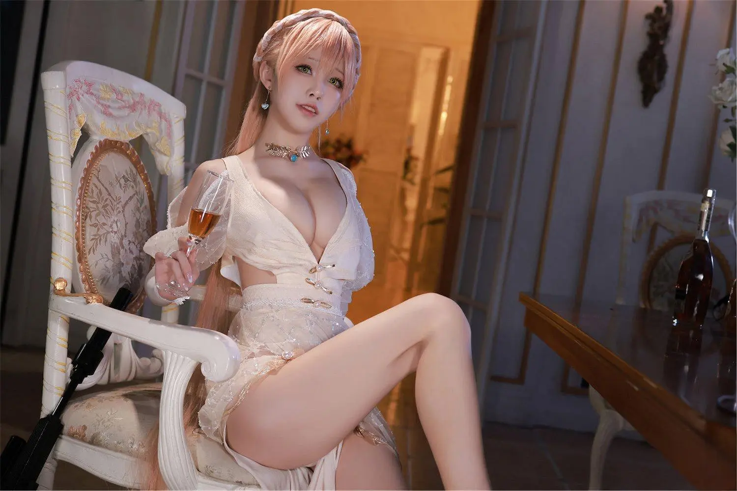 水淼Aqua《少女前線-Ots14》V領禮服奶香味洩不住 (20P)