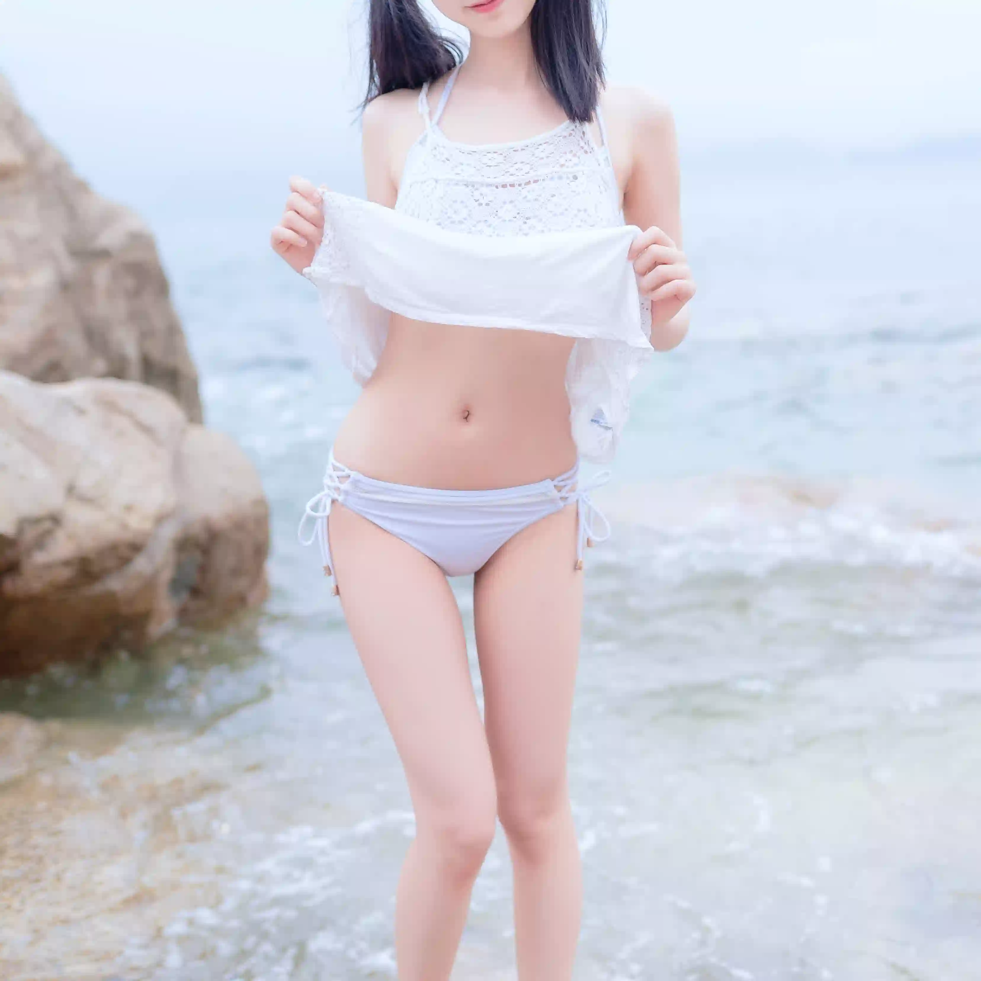 栗子私房 VOL.0062 海边的白色少女 【30P】