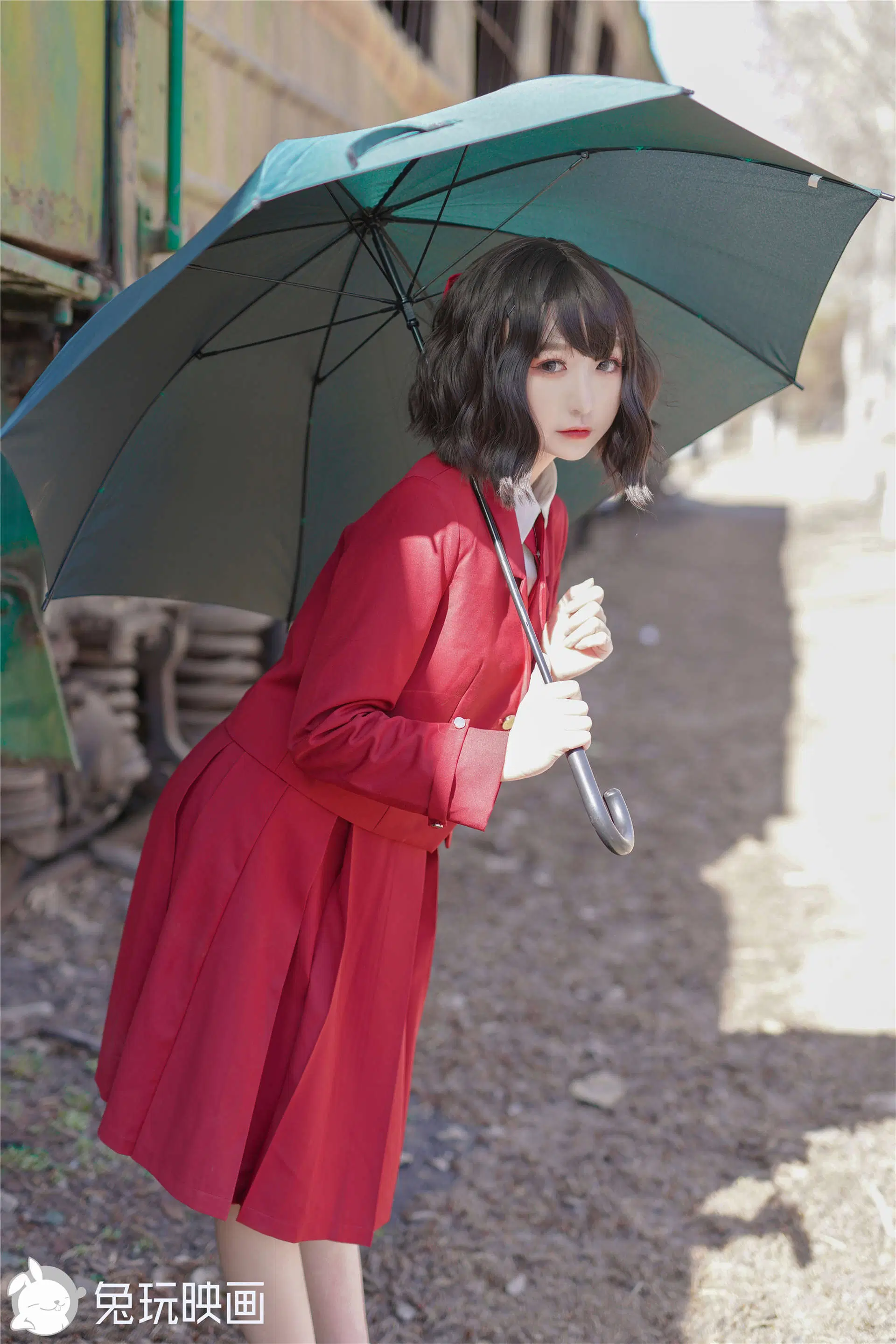 兔玩映画 VOL.049 红色JK裙[40P]