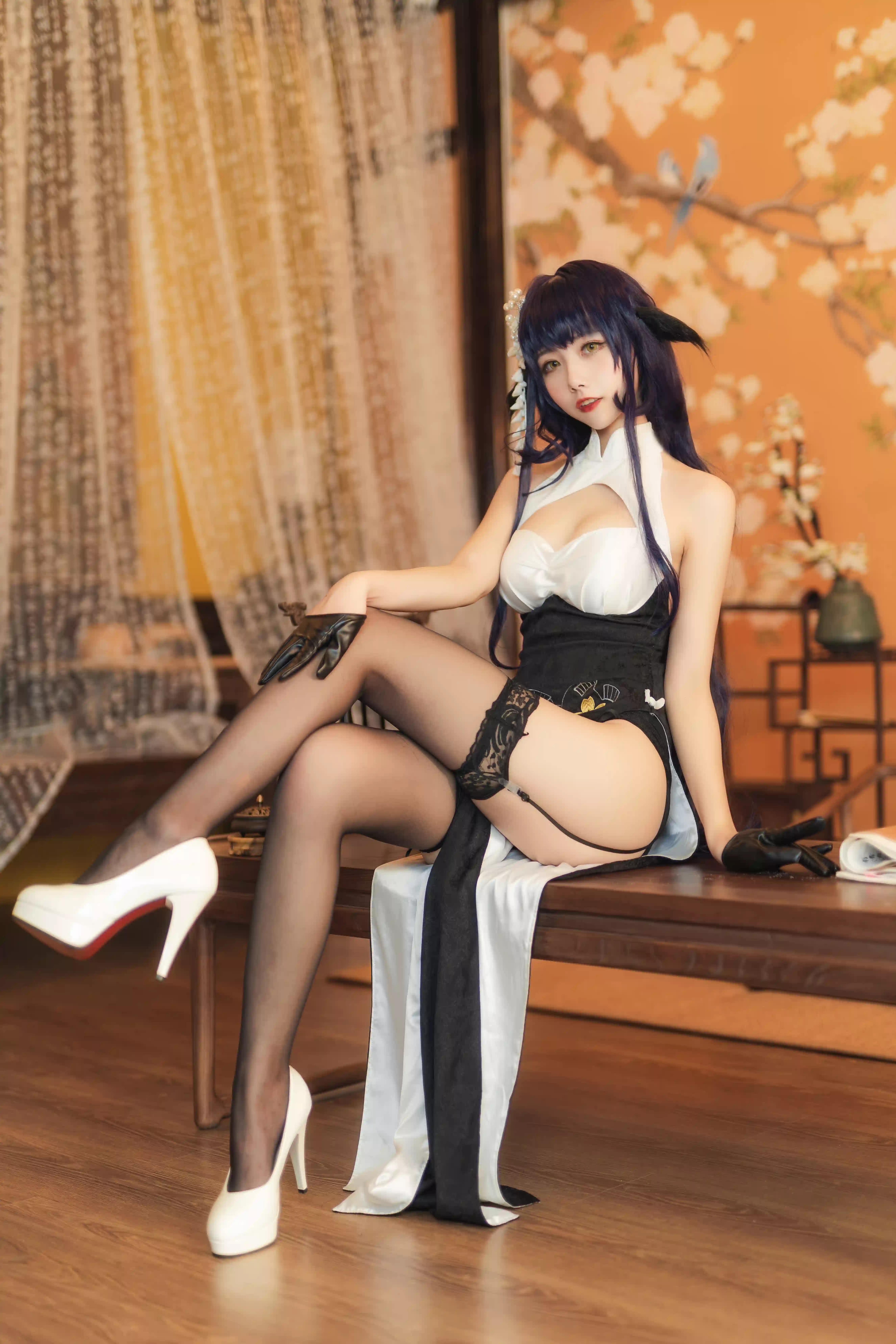 吊带黑丝旗袍[31P]